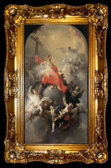 framed  MAULBERTSCH, Franz Anton The Trinity - Oil on canvas, ta009-2